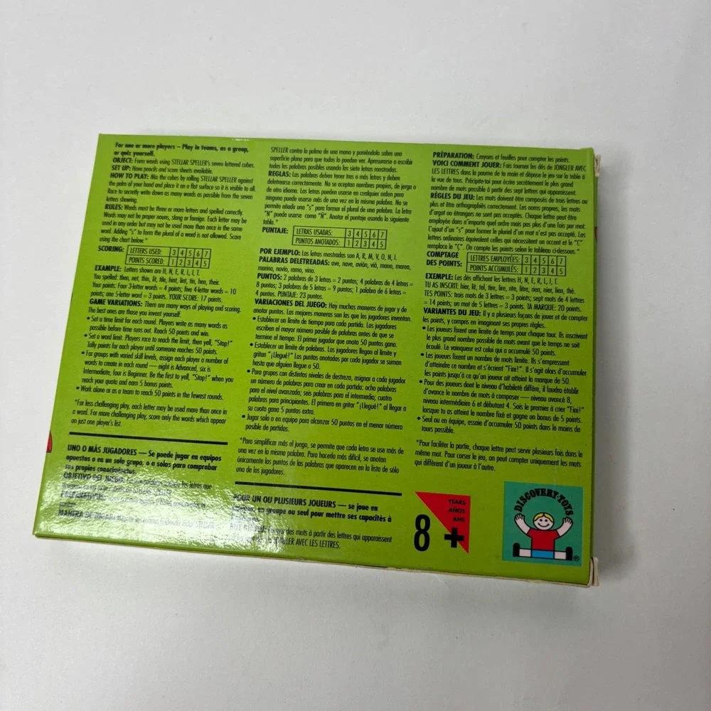 Vintage 1993 Discovery Toys Stellar Speller Word Spelling Game 4000 Retro 90s